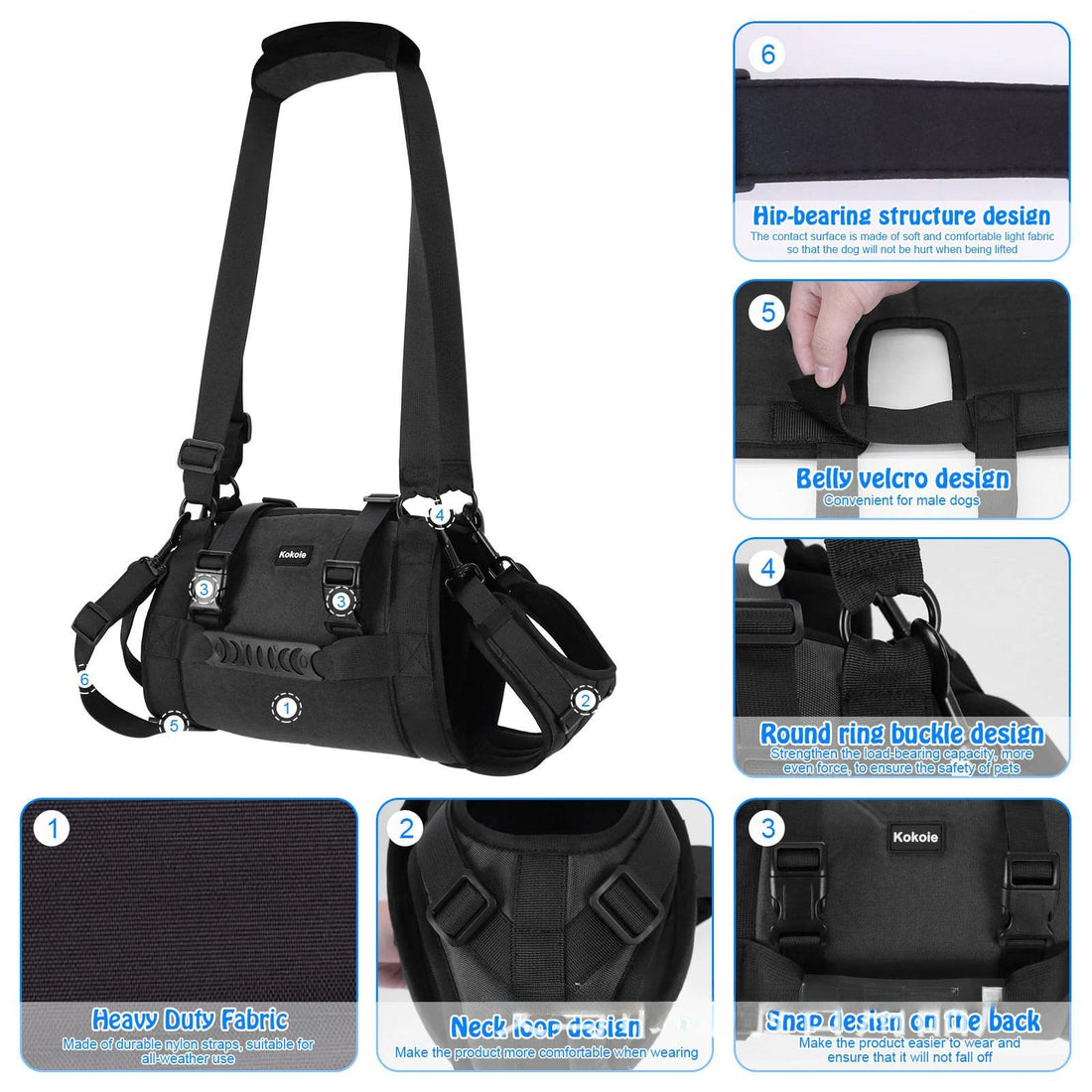 Dog Back Support Harness