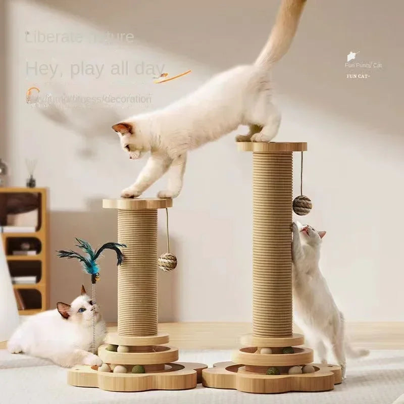 Pet Cat Wood Turntable Toy